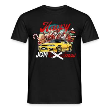 Jdm christmas edition / Tuning Mechanic Costume - Men's T-Shirt - black - Front - AI Model Male 178 light (178cm)