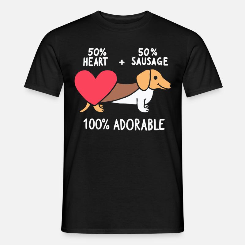 Dackel Liebe - Männer T-Shirt - Schwarz