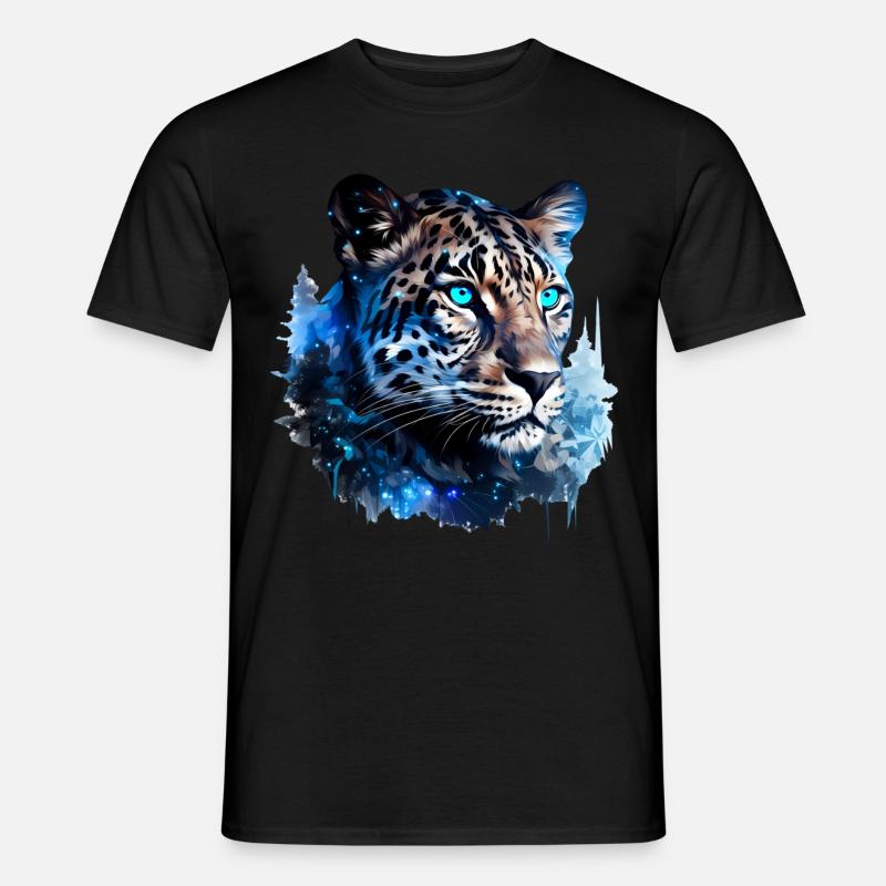 Leopard - Männer T-Shirt - Schwarz