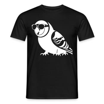Lustiger Vogel mit Sonnenbrille Cool Bourke's Parak - Männer T-Shirt - Schwarz - Vorne - AI Model Male 178 light (178cm)