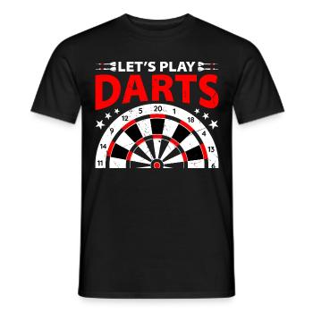 Darts Player 180 Dart - Men's T-Shirt - black - Front - AI Model Male 178 light (178cm)