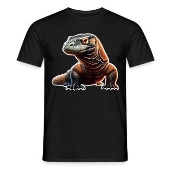 Komodo Dragon - T-shirt homme - noir - Devant - AI Model Male 178 light (178cm)