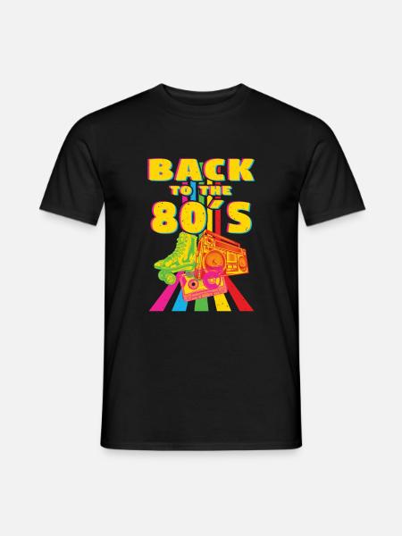 1 Back to the 80s - Mænd T-shirt - sort