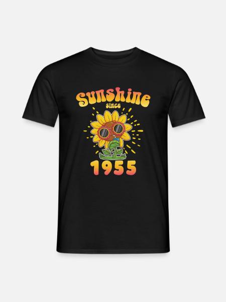 1955 Birthday Sunshine since - Men's T-Shirt - black