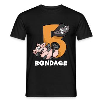 BONDAGE BDSM chaînes Menottes Fétiche Sexe - T-shirt homme - noir - Devant - AI Model Male 178 light (178cm)
