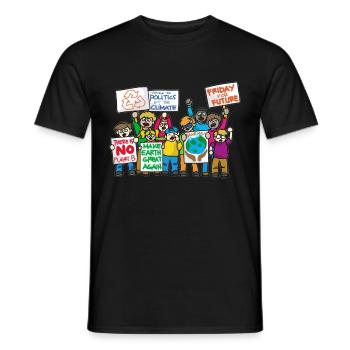 FRIDAY FOR FUTURE Protection de l’environnement Protection du climat - T-shirt homme - noir - Devant - AI Model Male 178 light (178cm)