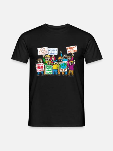 FRIDAY FOR FUTURE Umweltschutz Klimaschutz - Männer T-Shirt - Schwarz