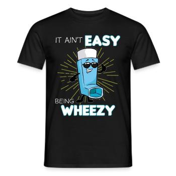 Asthma Inhaler Short breath Sport funny shortness of breath - Men's T-Shirt - black - Front - AI Model Male 178 light (178cm)
