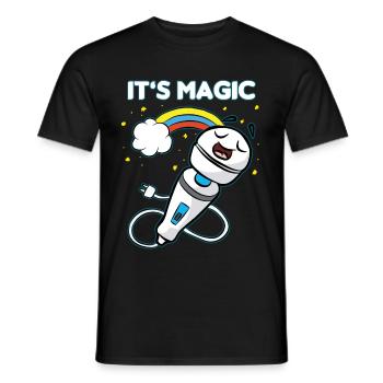MAGIC MUR VIBRO MASTURBER Féministe - T-shirt homme - noir - Devant - AI Model Male 178 light (178cm)