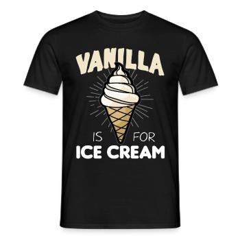 La vanille est pour la crème glacée bdsm sadomaso sous esclave - T-shirt homme - noir - Devant - AI Model Male 178 light (178cm)