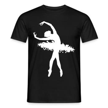 Ballett Ballerina - Männer T-Shirt - Schwarz - Vorne - AI Model Male 178 light (178cm)