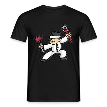 Plombier Ninja Plombier Pinces - T-shirt homme - noir - Devant - AI Model Male 178 light (178cm)