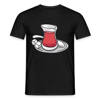 Turkish Tea Cay Turkey Turkish Turk TeaHouse - Men's T-Shirt - black - Front - AI Model Male 178 light (178cm)