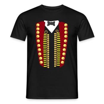 Cirque gilet costume manège Showman Dompteur JGA - T-shirt homme - noir - Devant - AI Model Male 178 light (178cm)