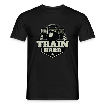 Cool muscle fitness sayings gift - Men's T-Shirt - black - Front - AI Model Male 178 light (178cm)