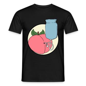 Klismaphilia Enema Anal Play Klistier Sexe Popo - T-shirt homme - noir - Devant - AI Model Male 178 light (178cm)