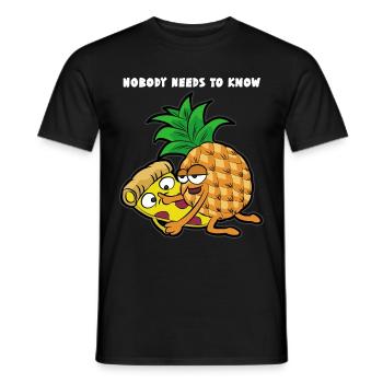 Pizza Hawai Ananas Jambon Sexe pourrie drôle - T-shirt homme - noir - Devant - AI Model Male 178 light (178cm)