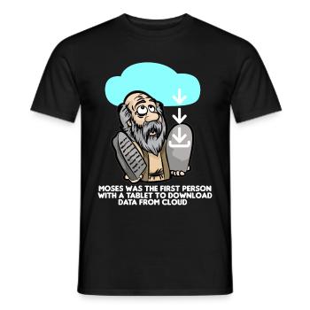 DOWNLOAD MOSES Cloud Computing IT Informatiker - Männer T-Shirt - Schwarz - Vorne - AI Model Male 178 light (178cm)