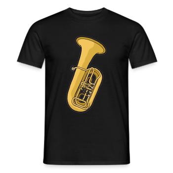 TUBA Tubist Tubistin Horn Waldhorn Blechbläser - Männer T-Shirt - Schwarz - Vorne - AI Model Male 178 light (178cm)