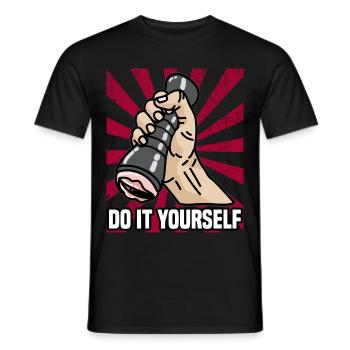 DO YOURSELF Poches Vagin Mouchoir Pussy - T-shirt homme - noir - Devant - AI Model Male 178 light (178cm)