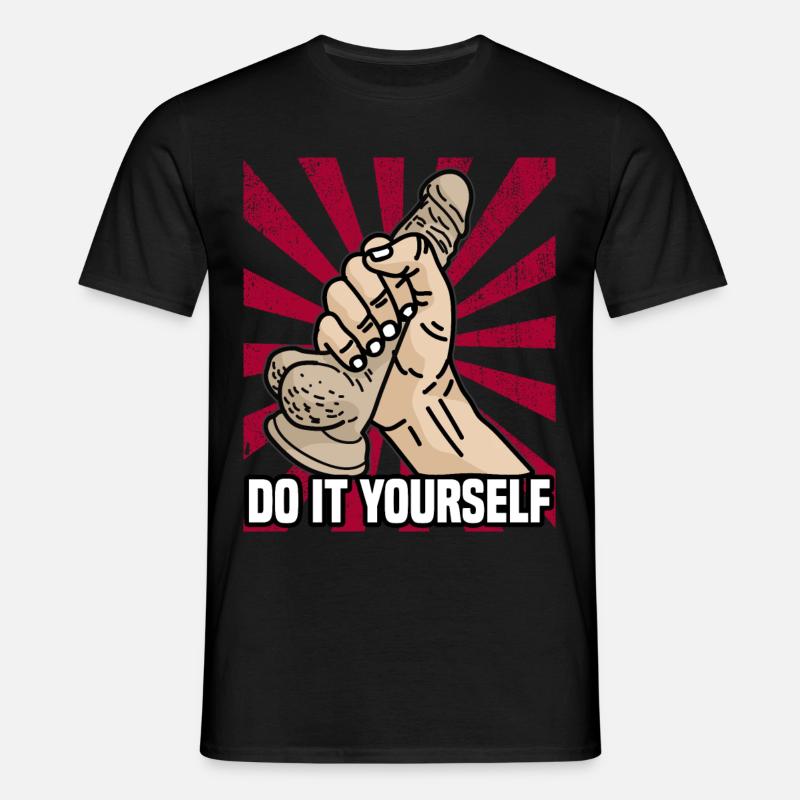 DO IT YOURSELF DILDO Strapon Strap Strap Dildos - Men's T-Shirt - black