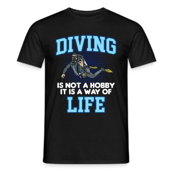 DIVING LIFE - T-shirt homme - noir - Devant - AI Model Male 178 light (178cm)
