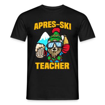 APRES-SKI TEACHER Skilehrer Ski Lehrer Apres Ski - Männer T-Shirt - Schwarz - Vorne - AI Model Male 178 light (178cm)