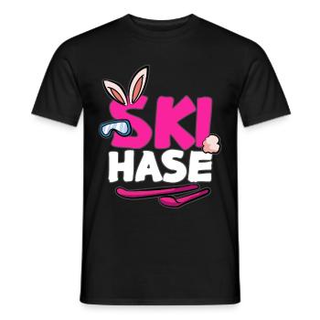 SKI HASE Lapin de neige lapin de neige - T-shirt homme - noir - Devant - AI Model Male 178 light (178cm)
