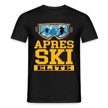 APRES SKI ELITE Lunettes de ski ski vacances - T-shirt homme - noir - Devant - AI Model Male 178 light (178cm)