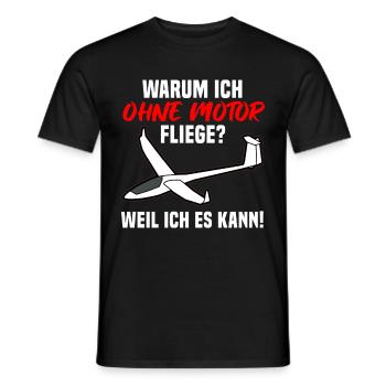 Segelflieger Segelflugzeug Segelflug Humor - Männer T-Shirt - Schwarz - Vorne - AI Model Male 178 light (178cm)