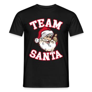 TEAM SANTA - Männer T-Shirt - Schwarz - Vorne - AI Model Male 178 light (178cm)
