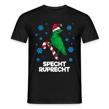 SPECHT RUPRECHT - Männer T-Shirt - Schwarz - Vorne - AI Model Male 178 light (178cm)