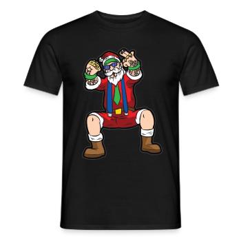 HIPSTER SANTA CLAUS - T-shirt homme - noir - Devant - AI Model Male 178 light (178cm)