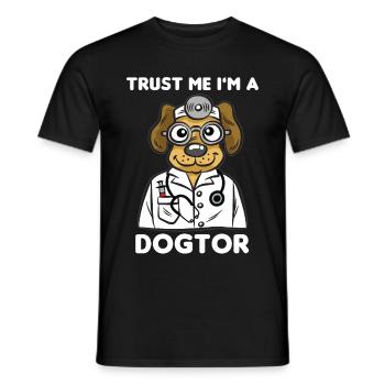 Faites-moi confiance, je suis un chien Dog Doctor Doctor Humour - T-shirt homme - noir - Devant - AI Model Male 178 light (178cm)