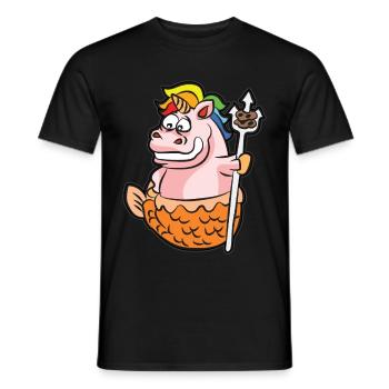 Einhorn Horoskop Sternzeichen Wassermann Humor - Männer T-Shirt - Schwarz - Vorne - AI Model Male 178 light (178cm)