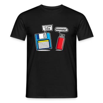 Je suis votre père Humour sur clé USB Dsikette - T-shirt homme - noir - Devant - AI Model Male 178 light (178cm)