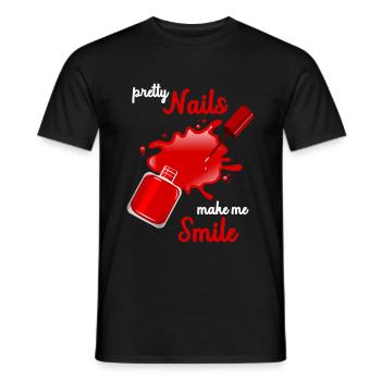 Jolis ongles me font sourire - T-shirt homme - noir - Devant - AI Model Male 178 light (178cm)