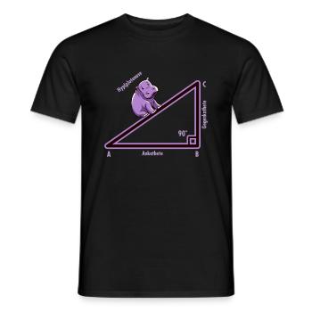 Hyppotenuse Hypotenuse Triangle Math Nerd Humor - Men's T-Shirt - black - Front - AI Model Male 178 light (178cm)