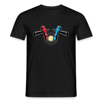 Baby-foot baby-foot kickers de football humour - T-shirt homme - noir - Devant - AI Model Male 178 light (178cm)