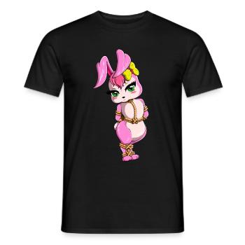 Rope Bunny BDSM Bondage Bunny Shibari Submissive - Men's T-Shirt - black - Front - AI Model Male 178 light (178cm)