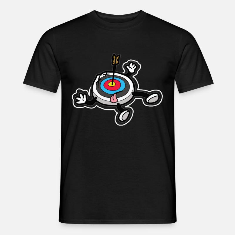 Cible morte avec tir à l'arc arc et flèche - T-shirt homme - noir