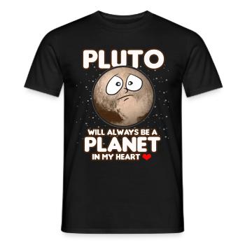 PLUTO TOUJOURS ÊTRE UNE PLANÈTE DANS MON CŒUR - T-shirt homme - noir - Devant - AI Model Male 178 light (178cm)