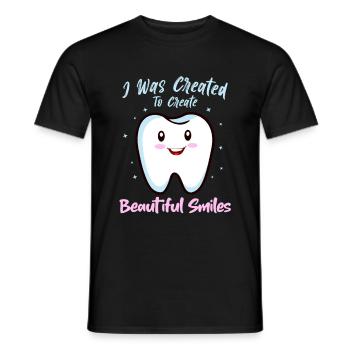 Funny saying for dentists and orthodontists - Men's T-Shirt - black - Front - AI Model Male 178 light (178cm)