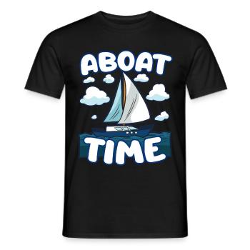 ABOAT TIME Segelschiff Segel Turn Segler Humor - Männer T-Shirt - Schwarz - Vorne - AI Model Male 178 light (178cm)