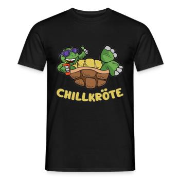 CHILL Schildkröte Chiller Faul Relaxed - Männer T-Shirt - Schwarz - Vorne - AI Model Male 178 light (178cm)