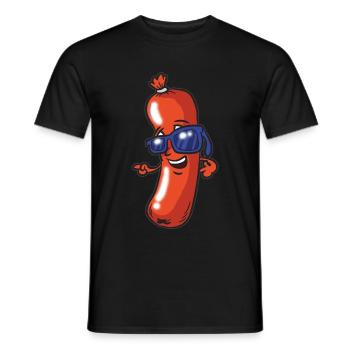 Saucisse Sucuk - T-shirt homme - noir - Devant - AI Model Male 178 light (178cm)