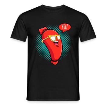 Cool Sucuk saucisse saucisse boucher boucher - T-shirt homme - noir - Devant - AI Model Male 178 light (178cm)