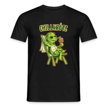 Chillkröte Chilling Schildkröte Wortspiel Humor - Männer T-Shirt - Schwarz - Vorne - AI Model Male 178 light (178cm)