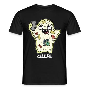 CELLFIE Cellule génétique DNA Humour - T-shirt homme - noir - Devant - AI Model Male 178 light (178cm)