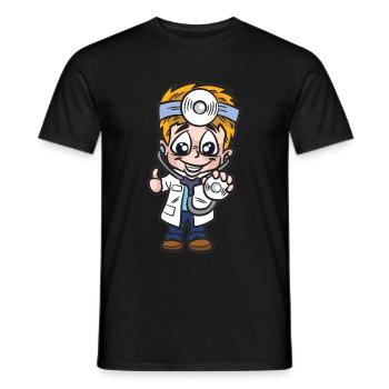 Kinderarzt Kinder Arzt mit Stethoskop Humor - Männer T-Shirt - Schwarz - Vorne - AI Model Male 178 light (178cm)